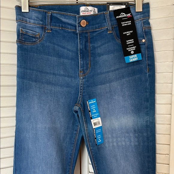 Girls size 18 slim Super Skinny stretch blue jeans Jordache NWT - Picture 5 of 11